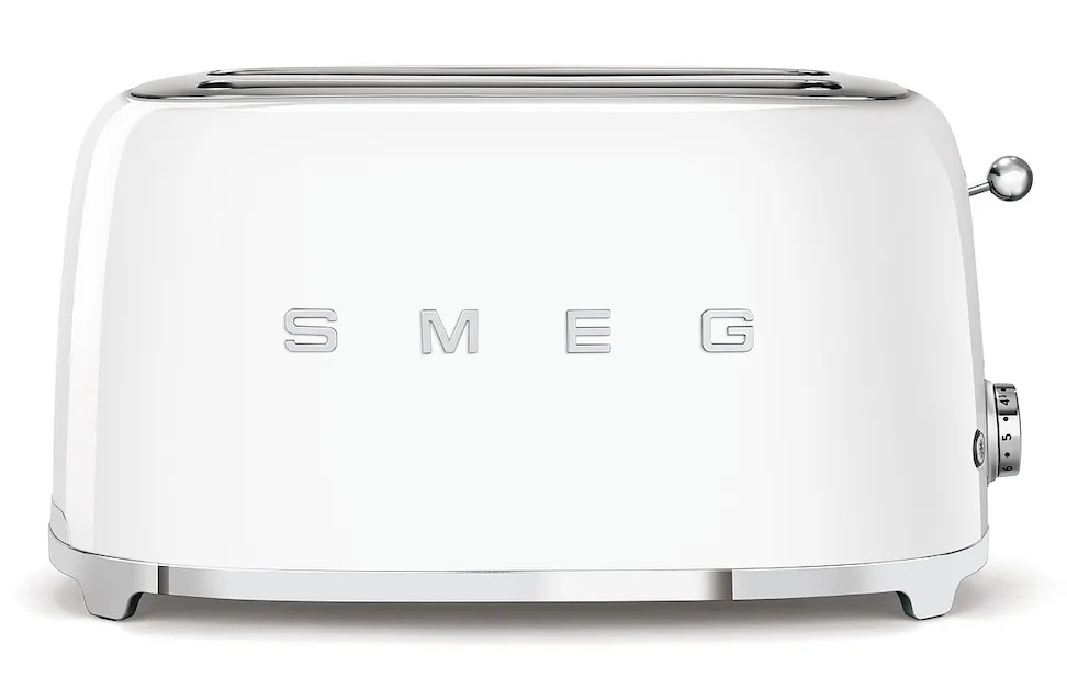 SMEG Toaster 4 Scheiben lang Weiß