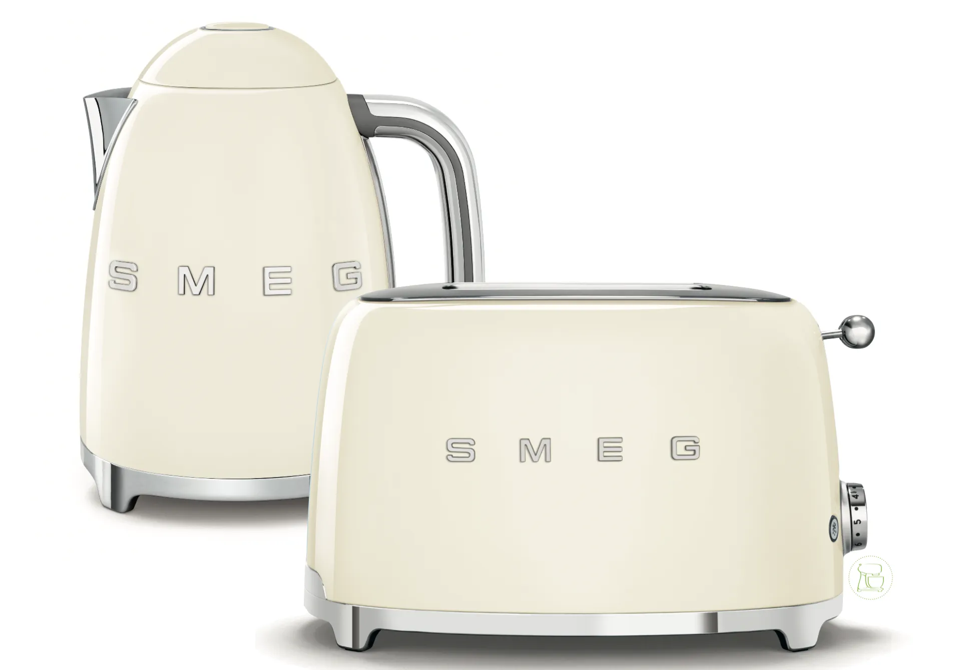 SMEG Wasserkocher und Toaster Set in Creme