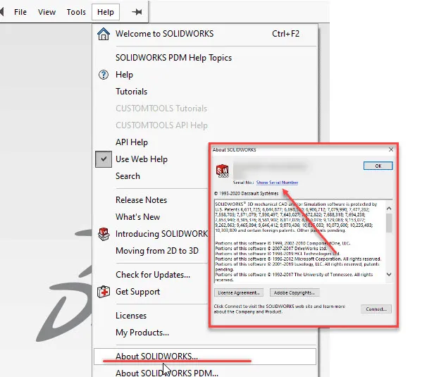SOLIDWORKS Lizenzen im Homeoffice nutzen – Seriennummer feststellen