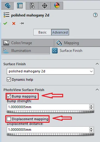 SOLIDWORKS Textur-Mapping-Optionen: Vergleich von Bump Mapping und Displacement Mapping