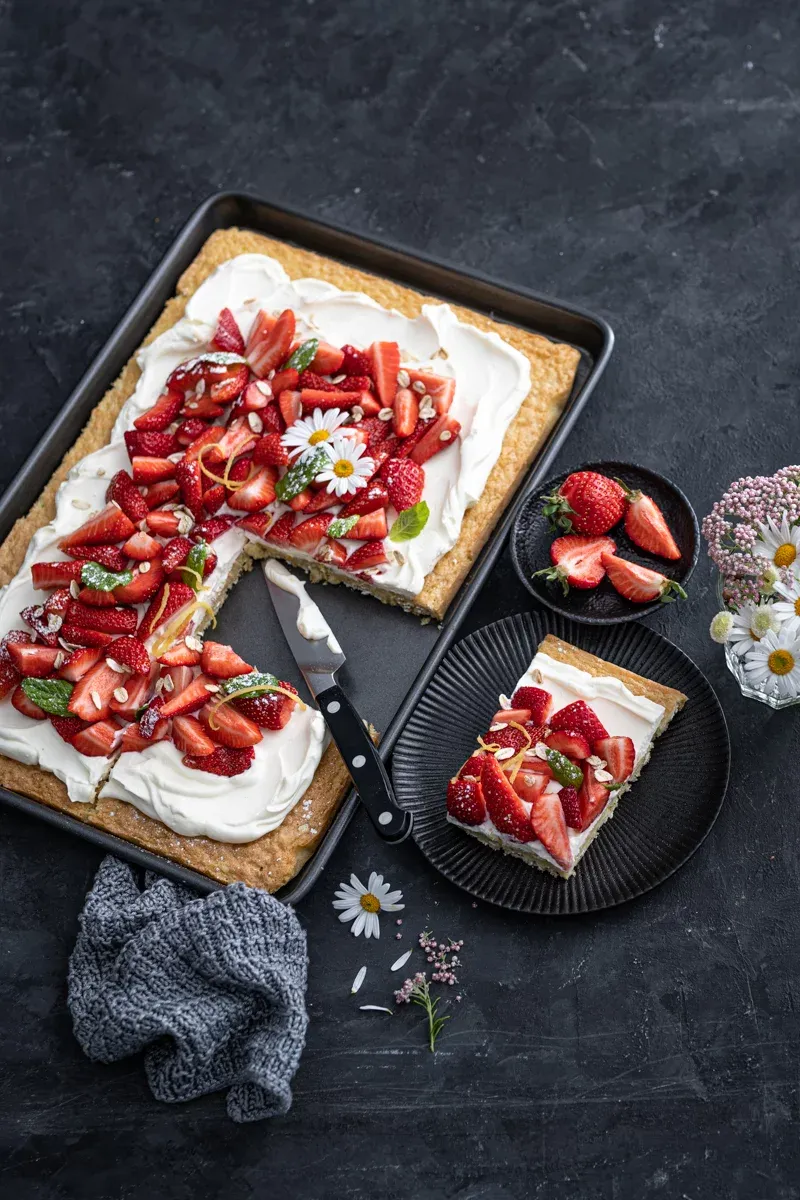 Sommerlicher Erdbeerkuchen, toller Geburtstagskuchen für Mütter