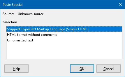 Spezielles Einfügen