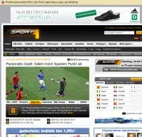 sport1.de Website-Screenshot mit dem Hinweis auf den Verfügbarkeitscheck