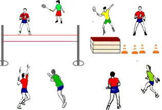 Stilisiertes Icon eines Balls und Schlägers, repräsentativ für Rückschlagspiele