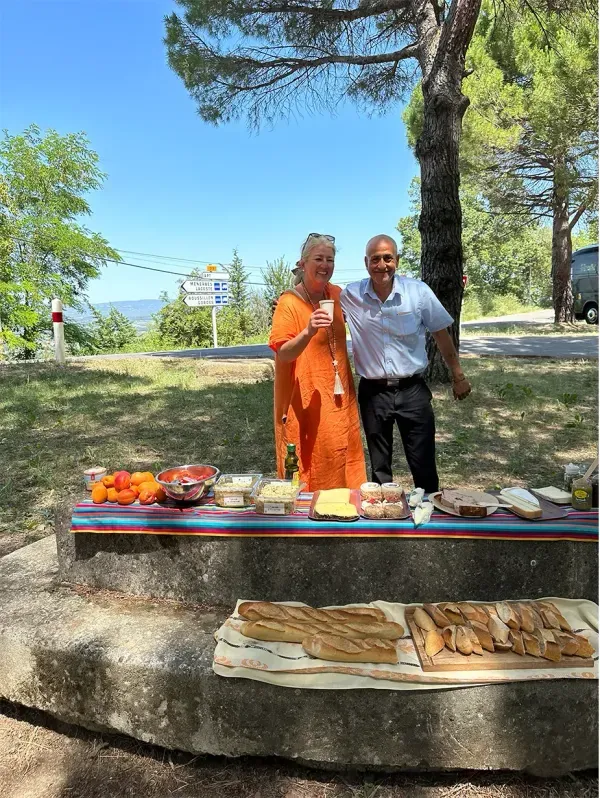 Studiosus me &amp; more travel group enjoying a sociable outdoor dinner