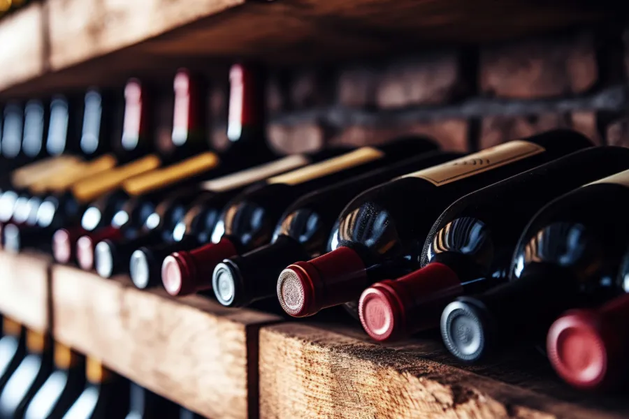 Symbole für ein Weinevent in der Pierburg in Essen