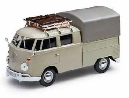 T1 Pickup Modellauto im Maßstab 1:24 mit Plane und Gepäck auf dem Dach