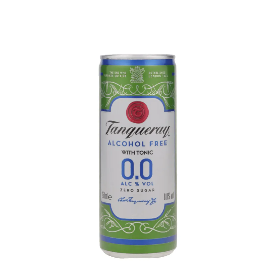Tanqueray 0.0 % alkoholfreier Gin Tonic in der Ready-to-drink-Dose, perfekt für bewussten Genuss