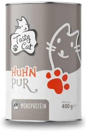 Tasty Cat Mono Huhn pur: Nassfutter mit hohem Protein- und Fettgehalt