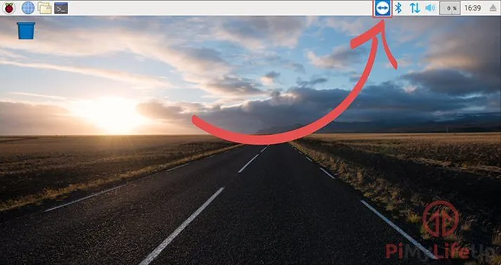 TeamViewer-Symbol auf dem Raspberry Pi Desktop zur Programmausführung