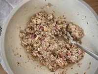 Teig für Protein Müsliriegel Mandel-Feige