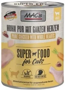 Test Katzenfutter: Mac’s Huhn pur mit ganzen Herzen – detaillierte Übersicht