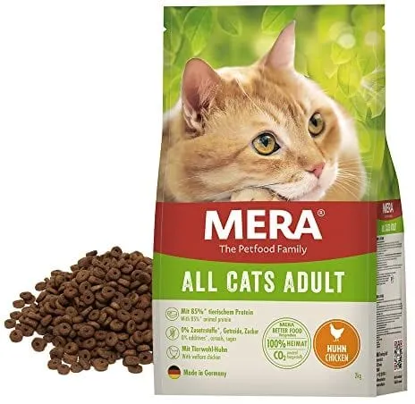 Test Katzenfutter: Mera All Cats Adult Huhn.