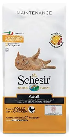 Test Katzenfutter: Schesir Adult Chicken.