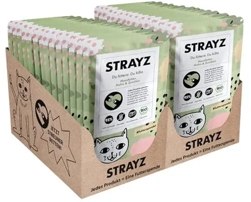 Test Katzenfutter: Strayz Huhn &amp; Zucchini.