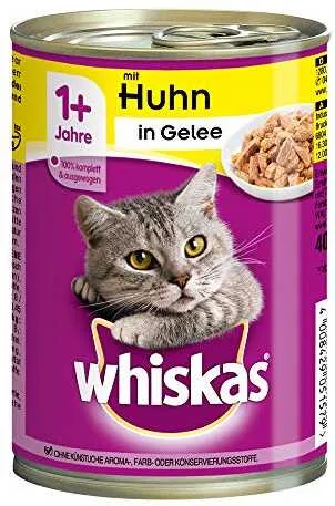 Test Katzenfutter: Whiskas Huhn in Gelee.