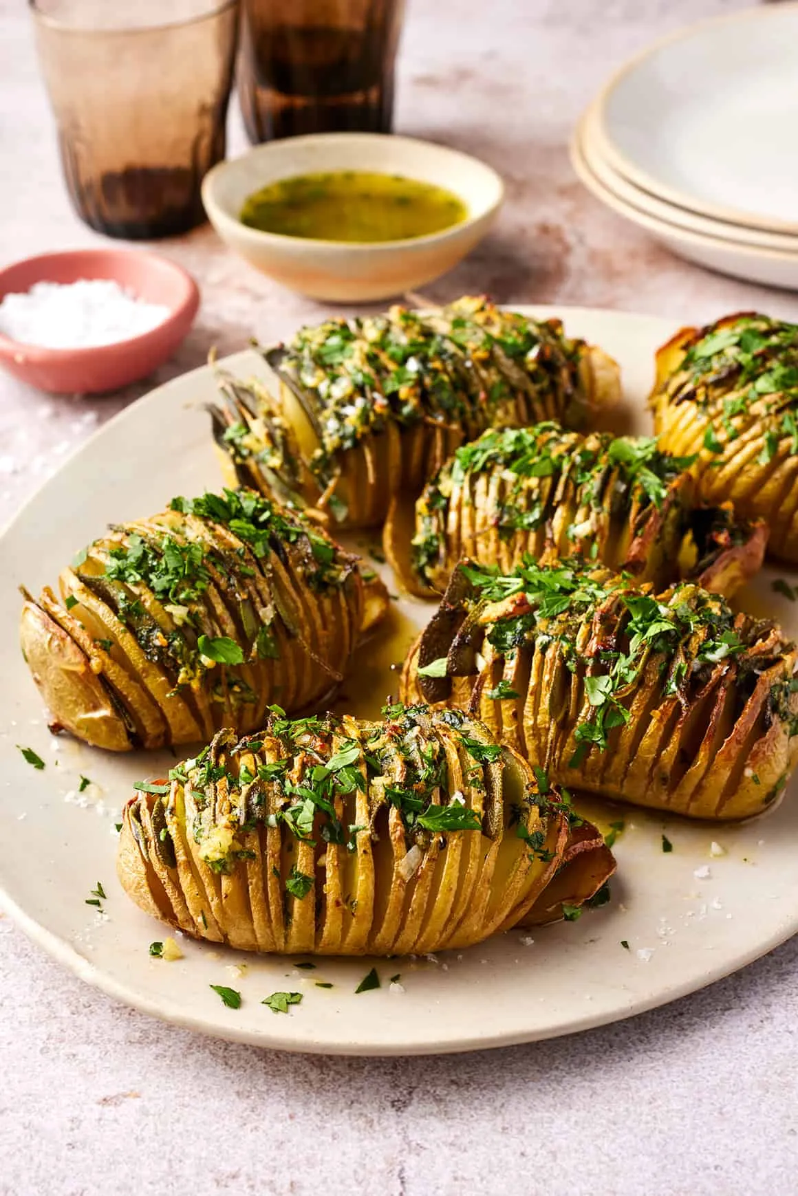 Thanksgiving side dishes - Hasselback potatoes