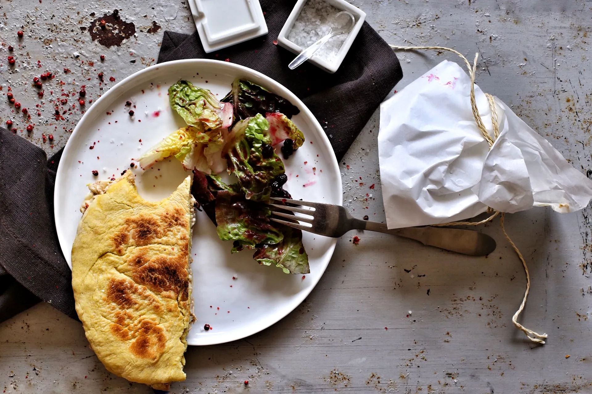 Thunfisch Piadina mit Apfel und Ziegenkäse