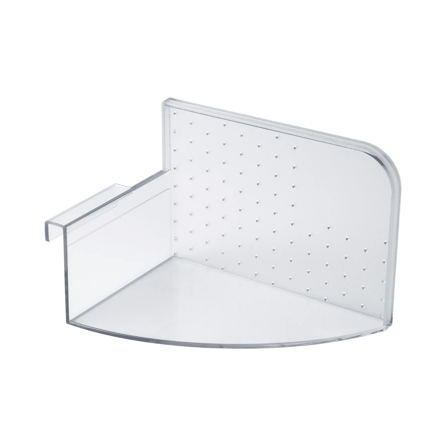 Transparenter Handschutz des Steba AS 100 für sicheres Schneiden von Lebensmitteln.