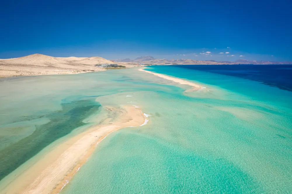 Traumhafter Playa de Sotavento auf Fuerteventura