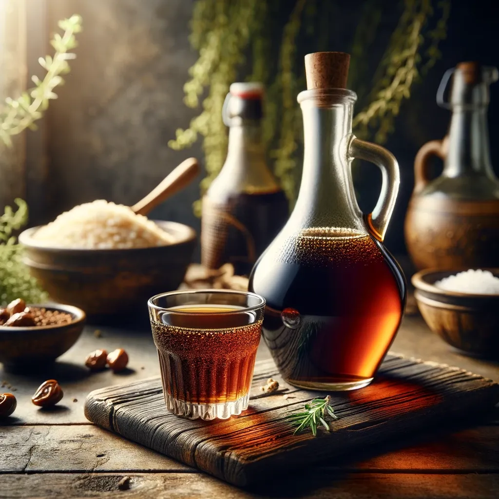 Trinkessig mit Wasser als erfrischender Durstlöscher