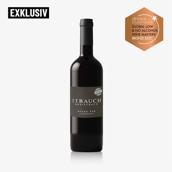 Trockener alkoholfreier Rotwein Rouge Pur von Sektmanufaktur Strauch