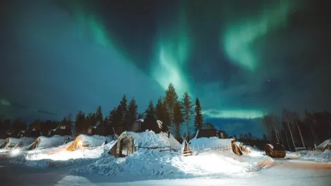 Typische Nordlicht-Unterkunft