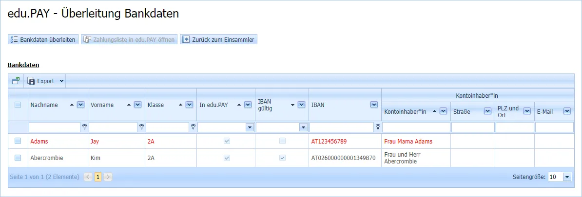 Überblick über die Bankdatenübernahme von edu.FLOW zu edu.PAY