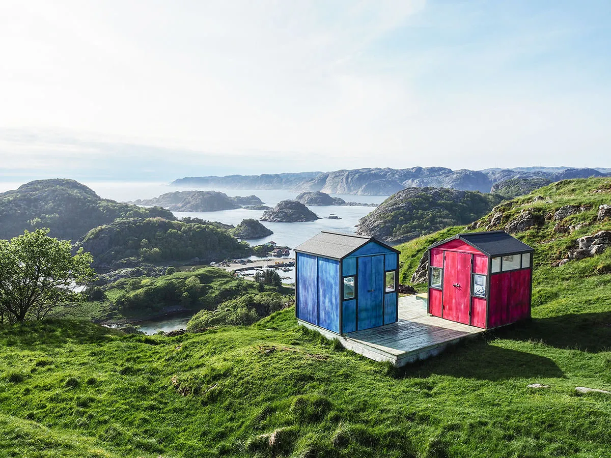 Übernachten in den Sma Hytter auf der Insel Hidra in Südnorwegen
