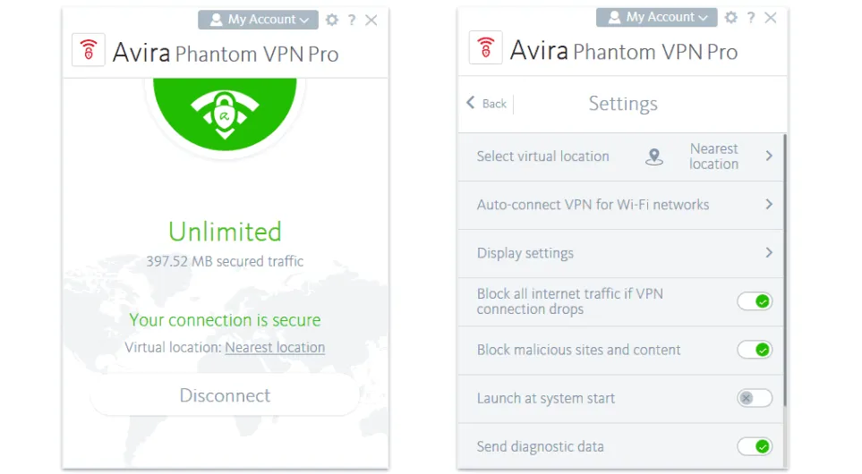 Übersicht des Avira Phantom VPN Testberichts: Solides VPN für alle Online-Aktivitäten