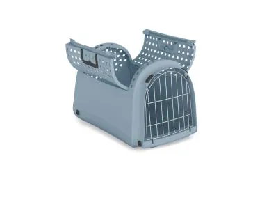 Umweltfreundliche IMAC LINUS CABRIO Second Life Katzen Transportbox aus recyceltem Material