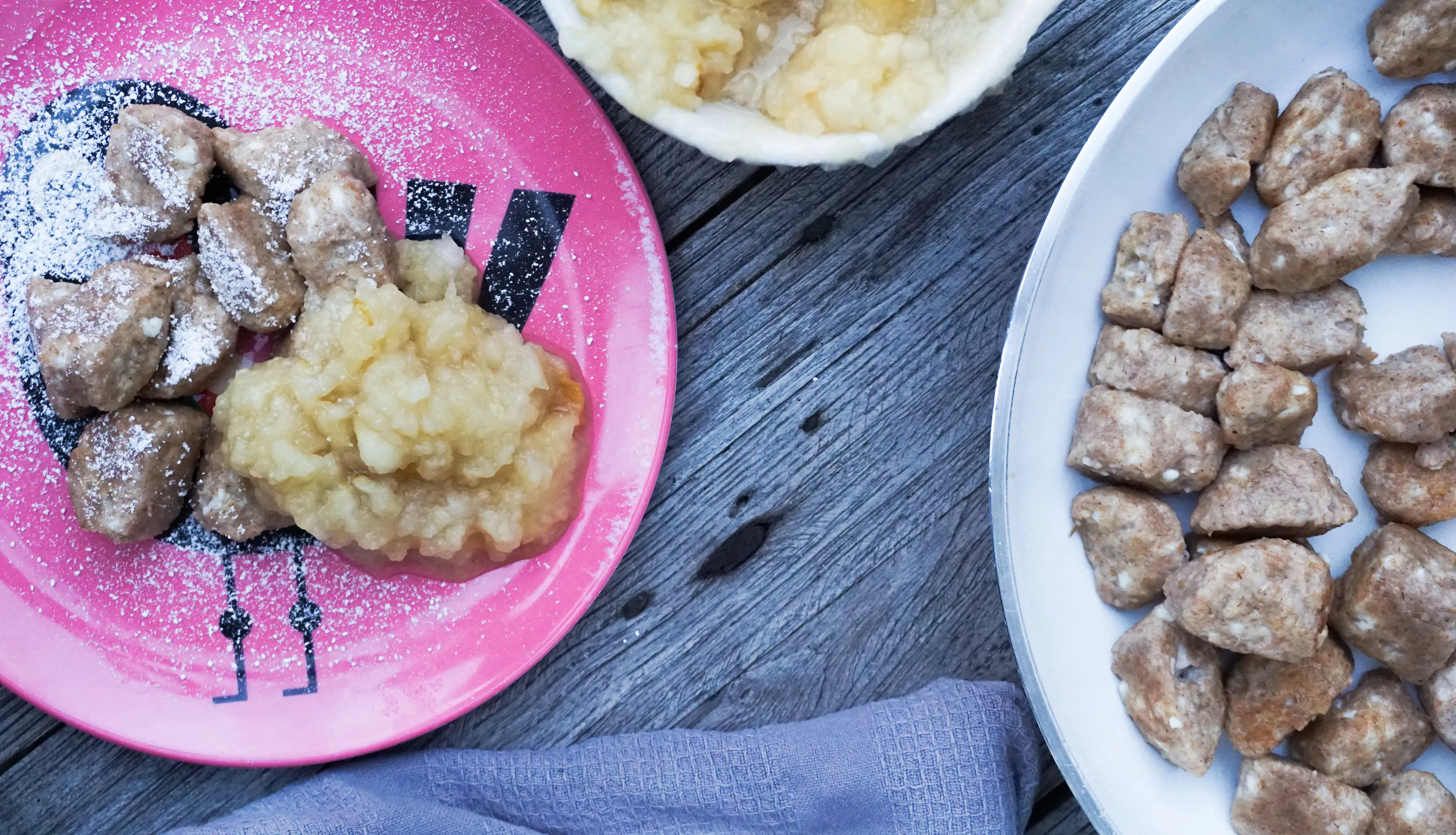 Universal Gnocchi als schnelle mittagsrezepte Option, süß oder herzhaft mit Apfelmus
