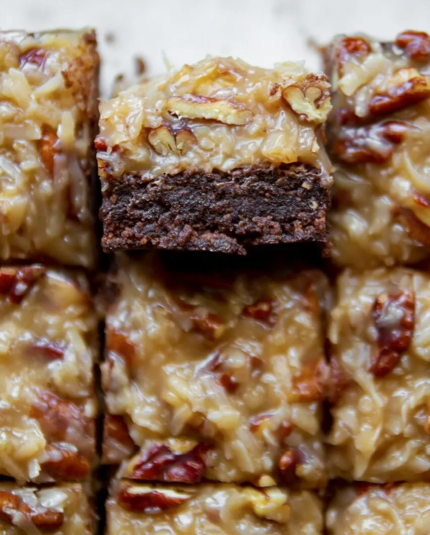 Vegane German Chocolate Brownies