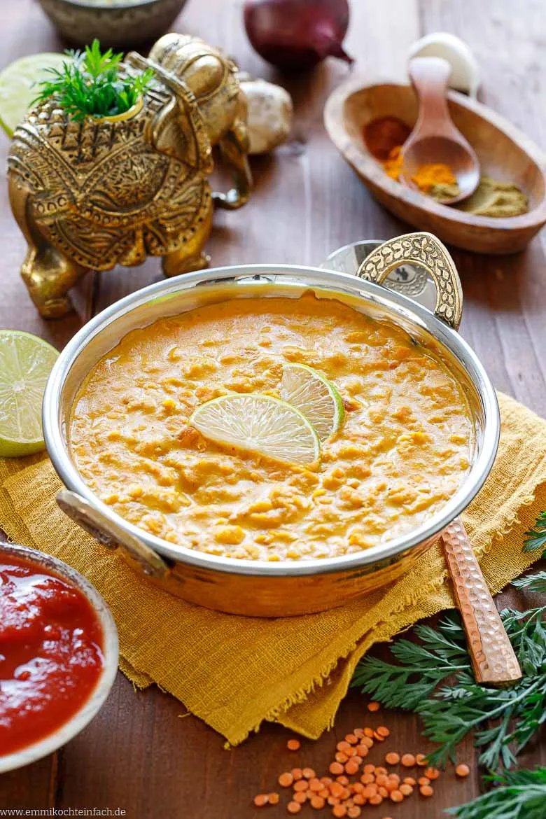 Vegane rote Linsensuppe