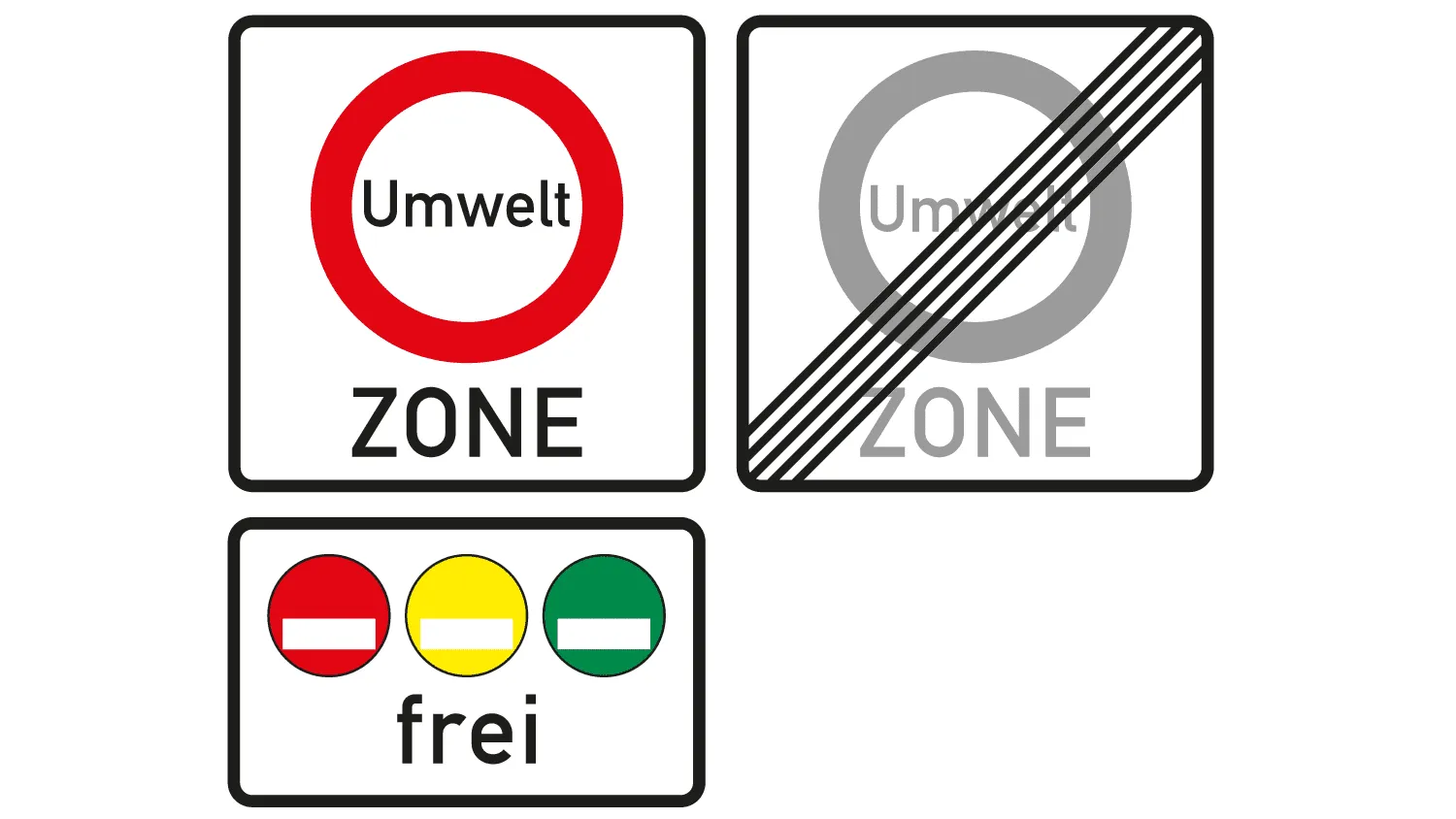 Verkehrsschild zu Umweltzone