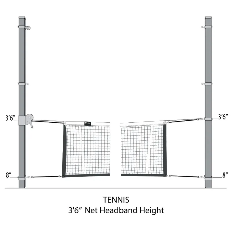 Verstellbares Sportnetzsystem Douglas® für verschiedene Ballsportarten
