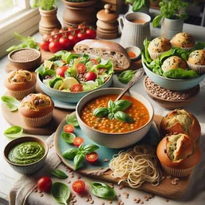 Vielfältige basische Gerichte für ein gesundes Mittagessen