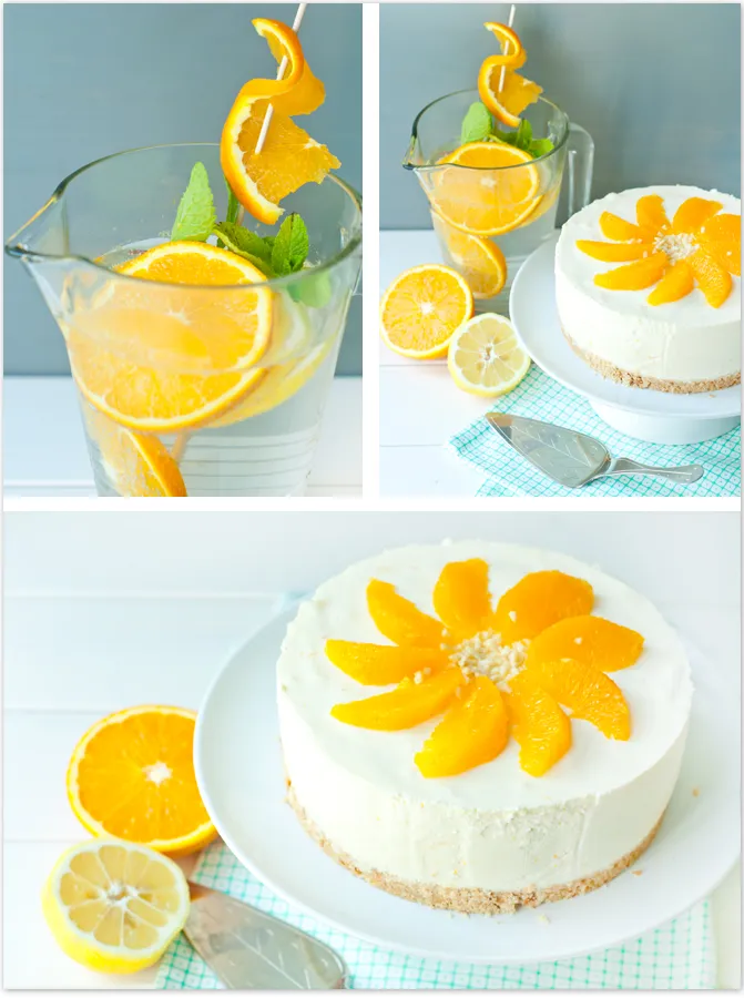 Vorbereitung des Bodens für die Orangen-Käse-Sahne-Torte