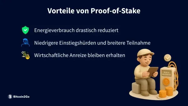 Vorteile des Proof-of-Stake-Systems