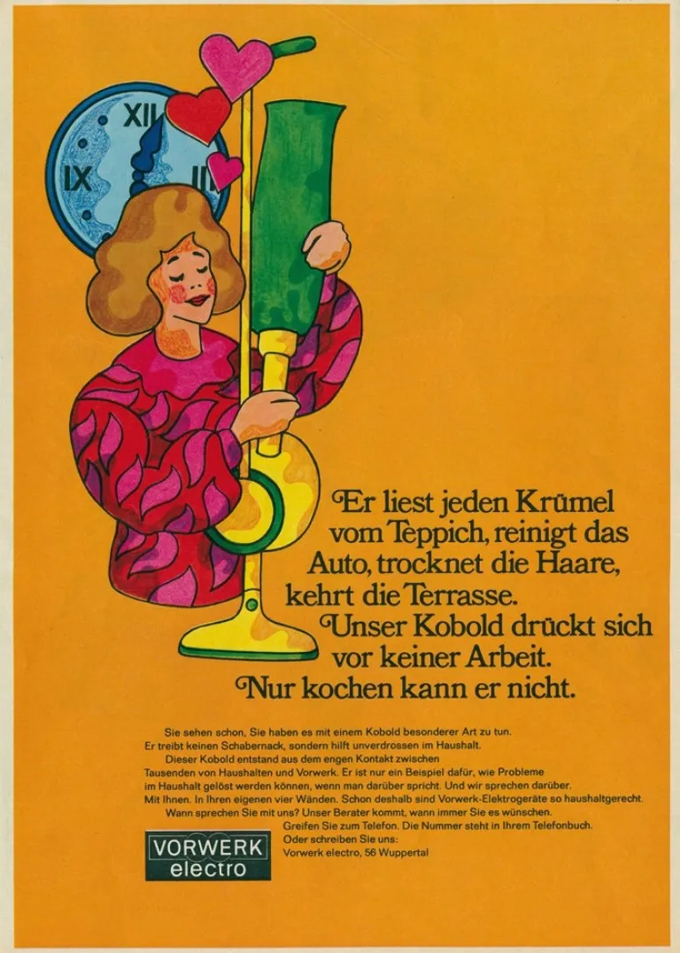 Vorwerk Kobold Staubsauger Werbung 1969