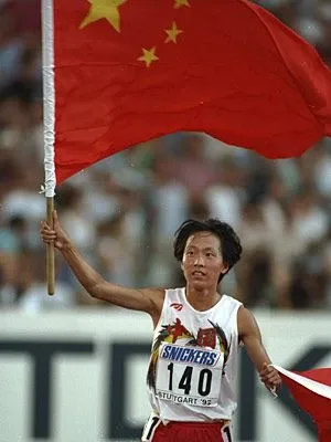 Wang Junxia im dynamischen 10.000-Meter-Lauf, Weltrekord, China