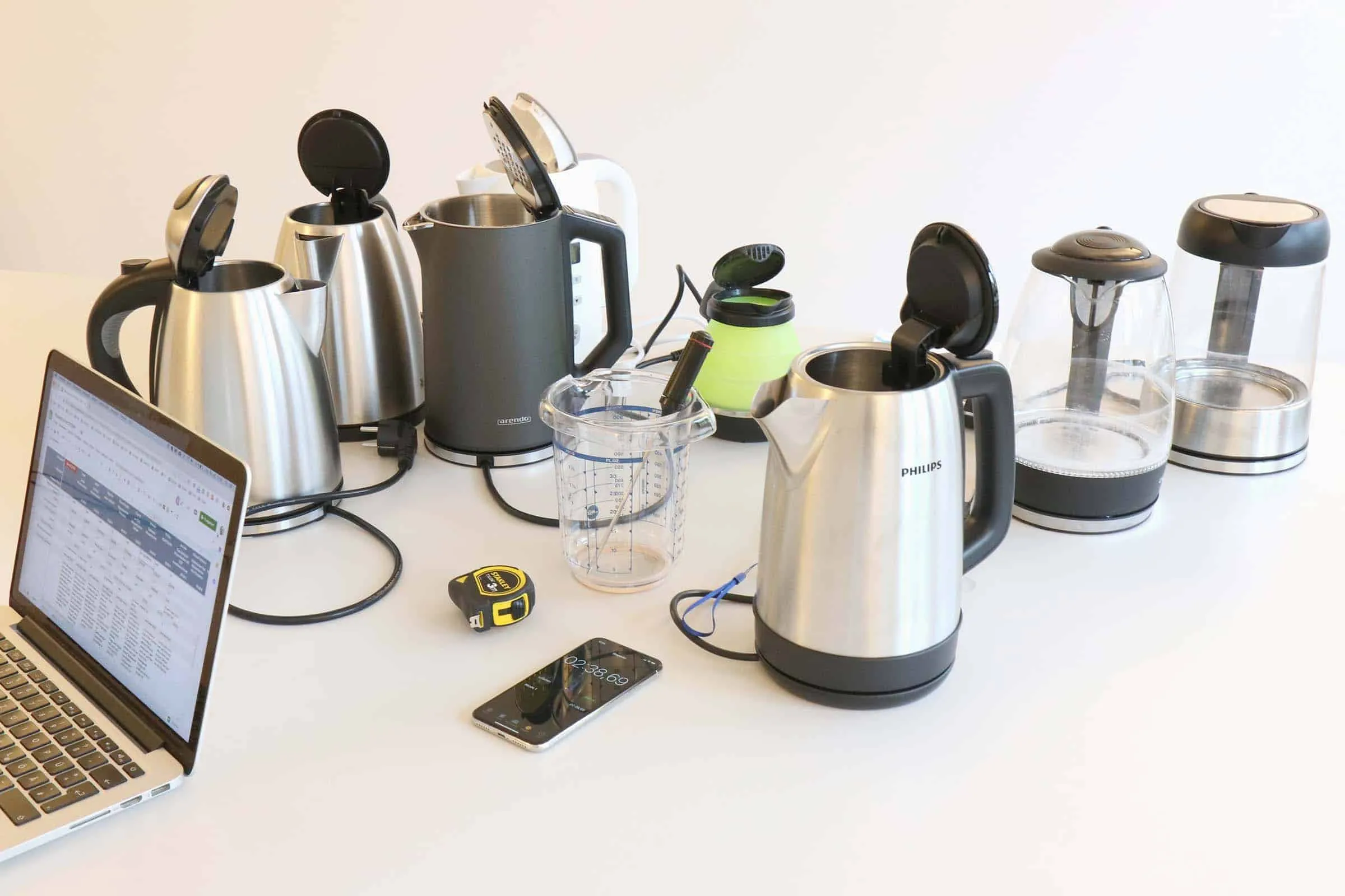 Wasserkocher Test: Vorbereitung der Messung