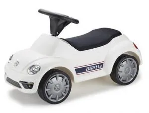 Weißes Kinder-Fahrzeug Junior Beetle mit gepolsterter Sitzfläche