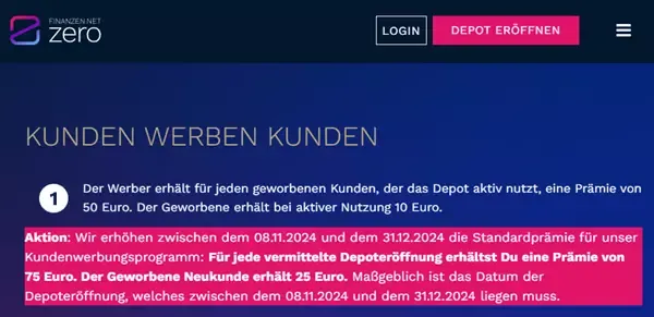 Werben Sie Freunde für finanzen.net zero und erhalten Sie attraktive Prämien