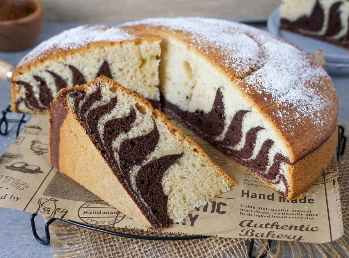 Zebrakuchen, ein einfacher und beeindruckender Geburtstagskuchen für Kinder