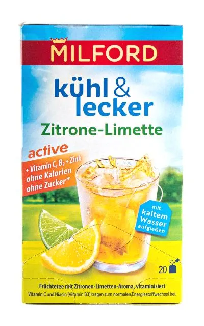 Zitrone-Limette Eistee für den Keto-Durst