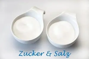 Zucker und Salz mischen