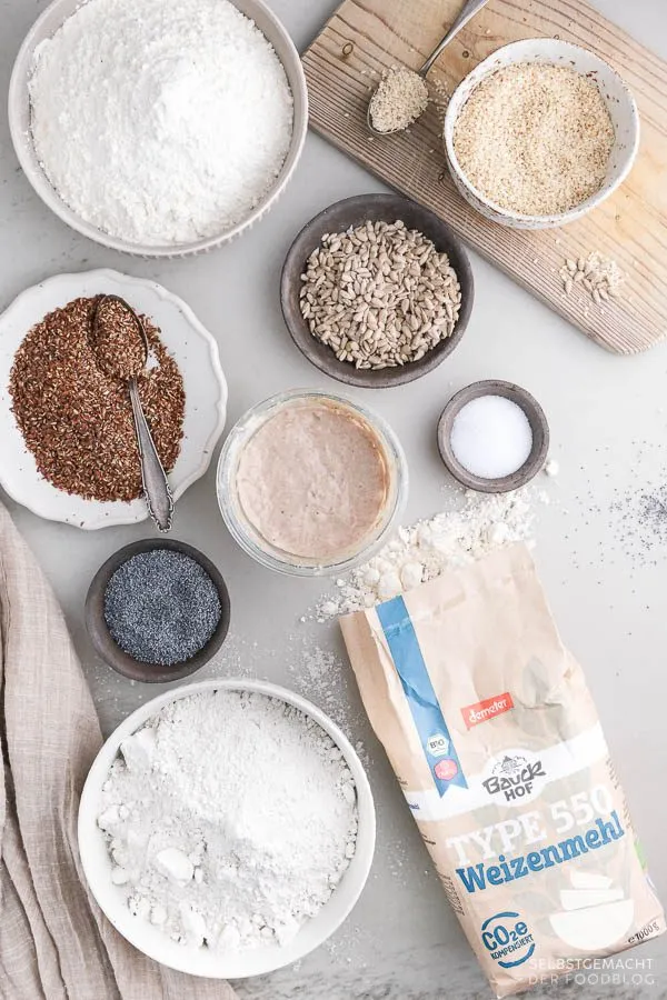 Zutaten für ein aromatisches Weltmeisterbrot mit Bio-Mehl
