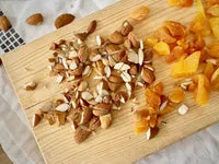 Zutaten für Protein Müsliriegel Mandel-Feige