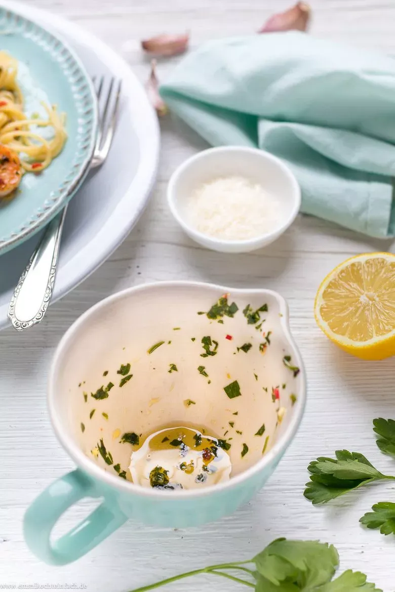 Zutaten für Spaghetti mit Garnelen